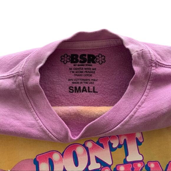 By Samii Ryan | Don’t Play Me Multicolor Tie Dye Cropped Sweatshirt Small - Picture 5 of 10